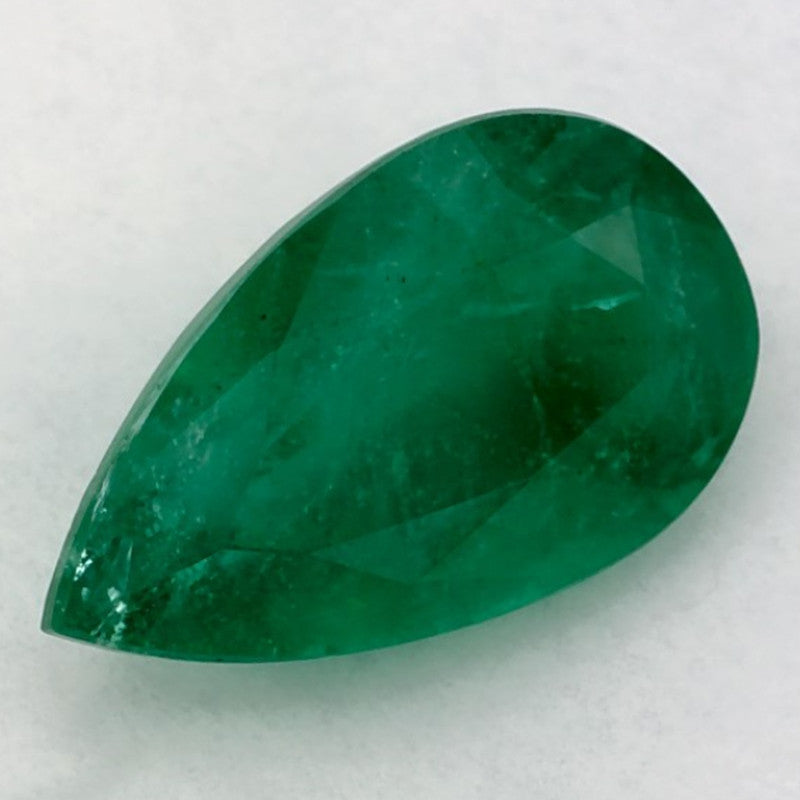 1.87 Carat Pear Natural Green Emerald