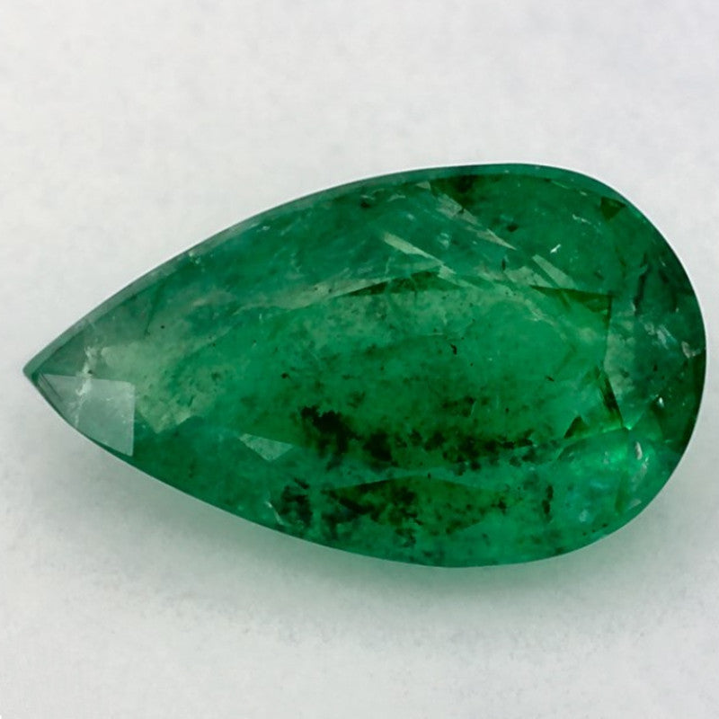 2.10 Carat Pear Natural Green Emerald