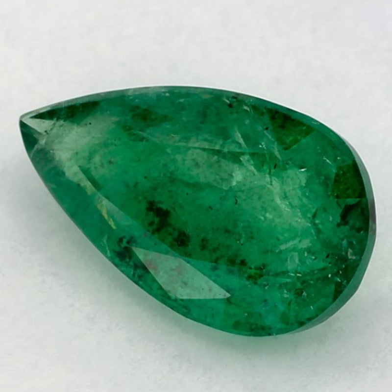 2.10 Carat Pear Natural Green Emerald