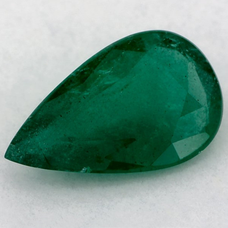 1.49 Carat Pear Natural Green Emerald