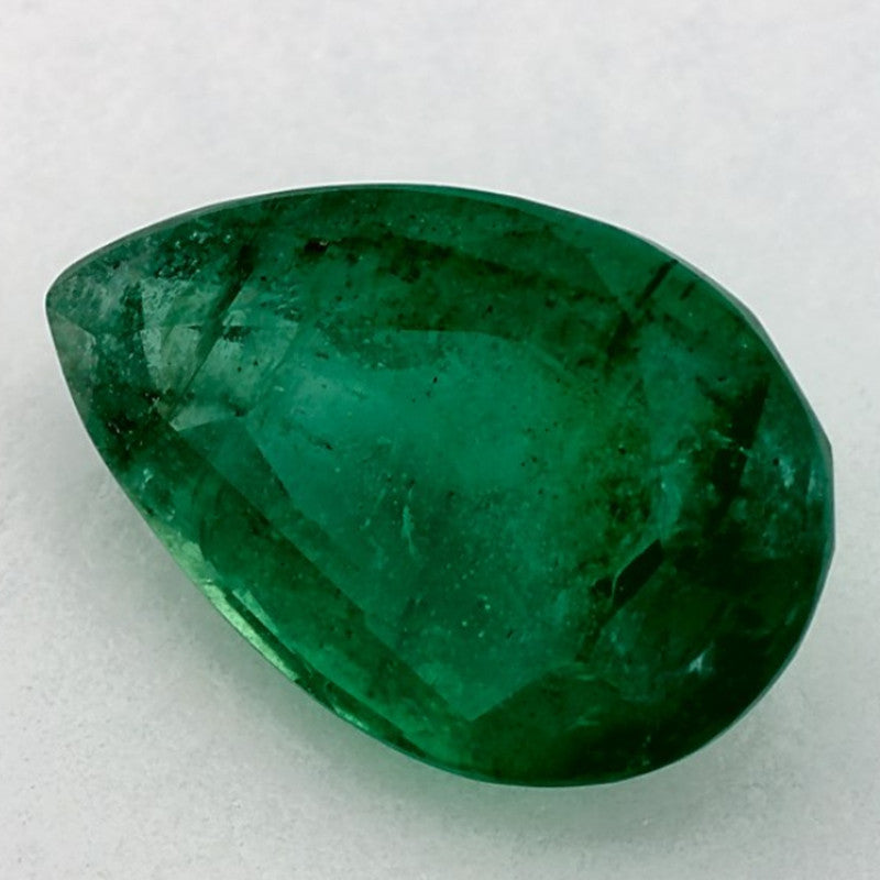 3.07 Carat Pear Natural Green Emerald