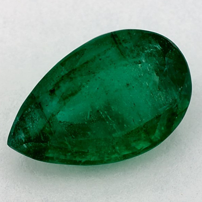 3.07 Carat Pear Natural Green Emerald