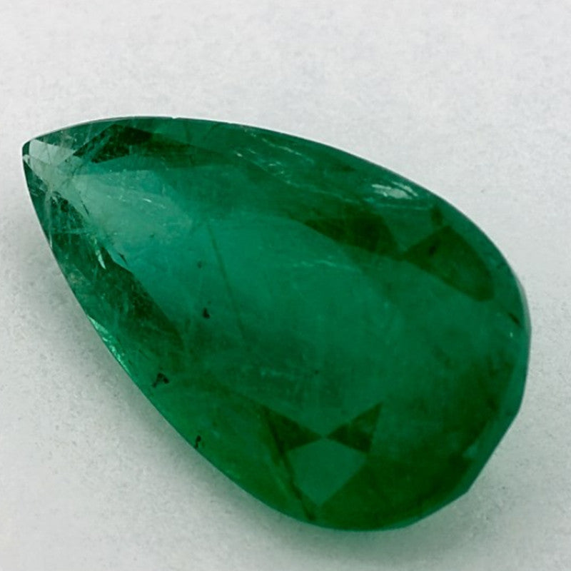 3.17 Carat Pear Natural Green Emerald