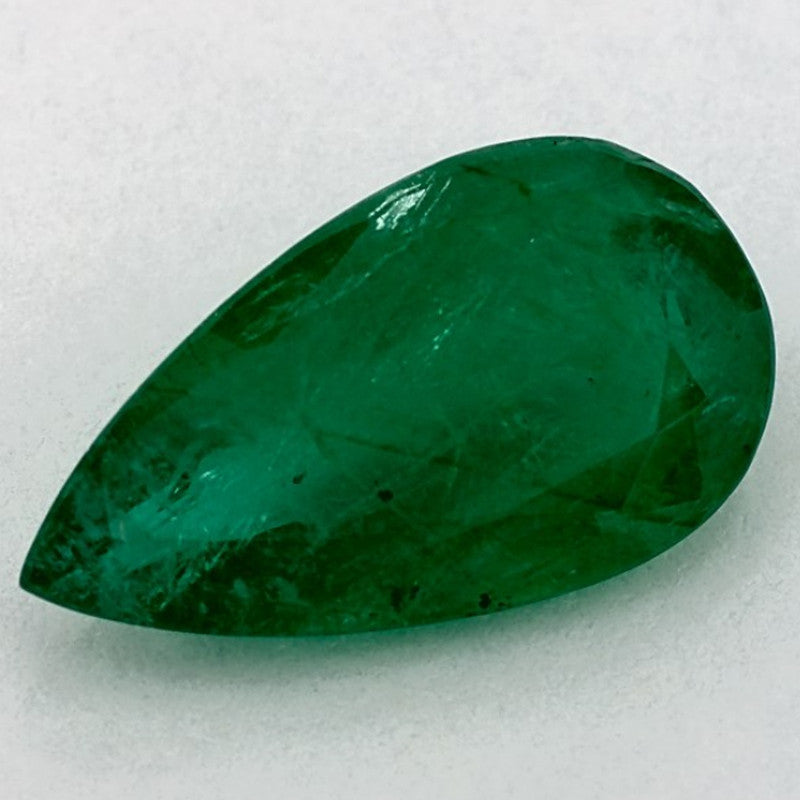 3.17 Carat Pear Natural Green Emerald