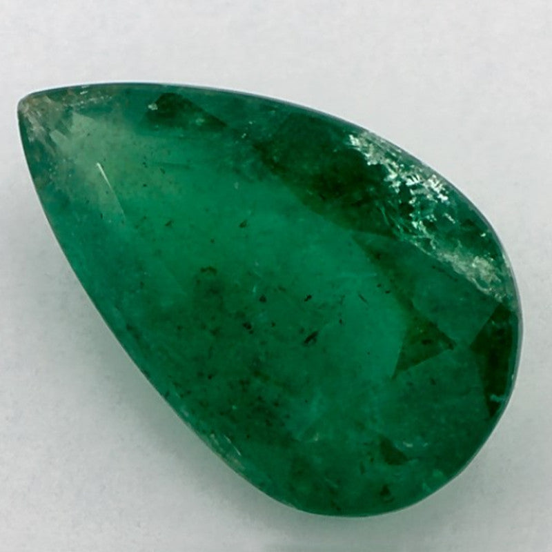 3.53 Carat Pear Natural Green Emerald