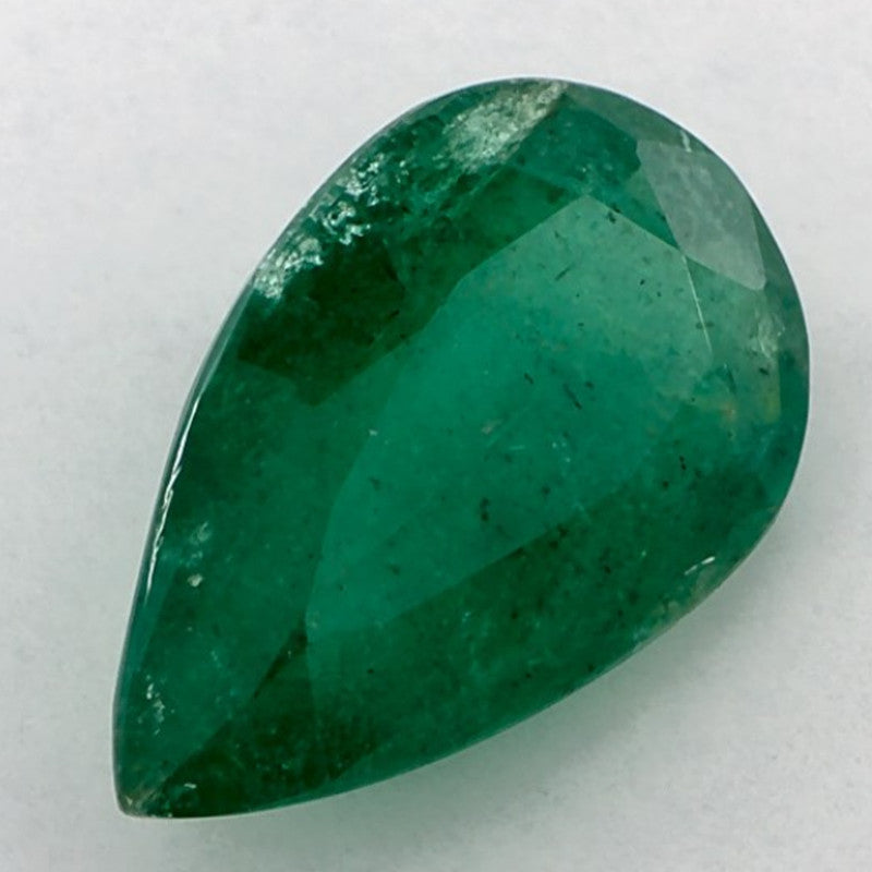 3.53 Carat Pear Natural Green Emerald