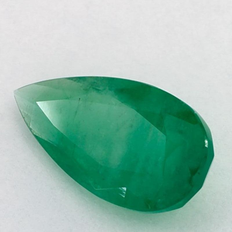 3.58 Carat Pear Natural Green Emerald