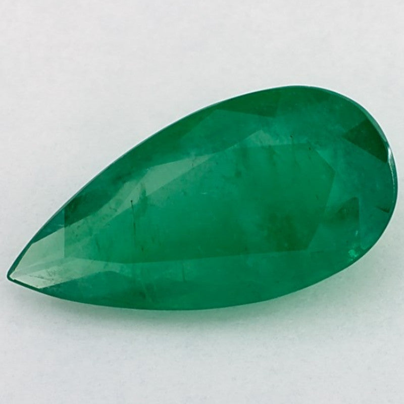3.58 Carat Pear Natural Green Emerald