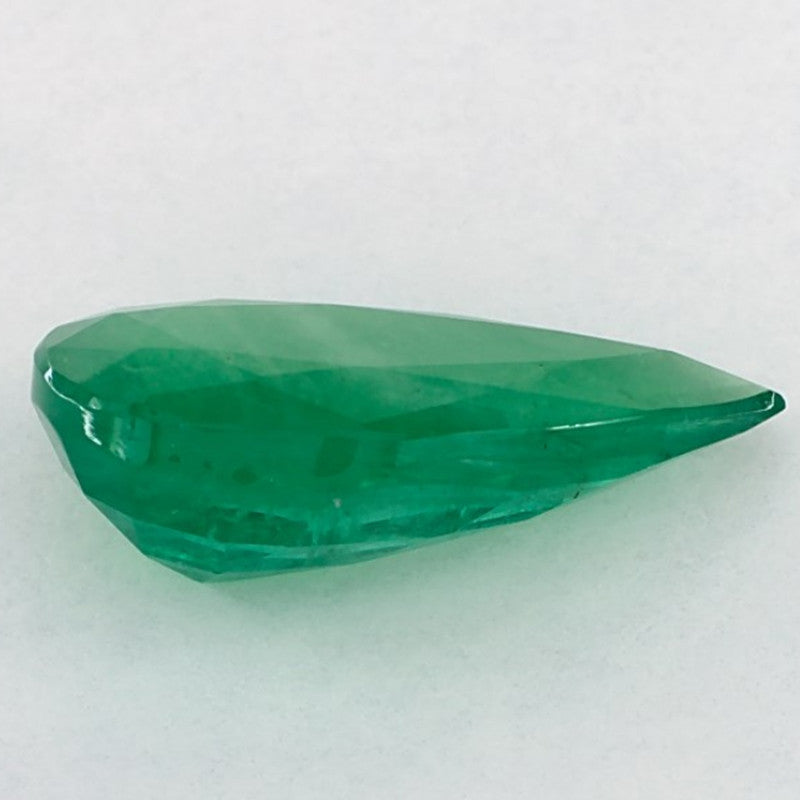 3.58 Carat Pear Natural Green Emerald