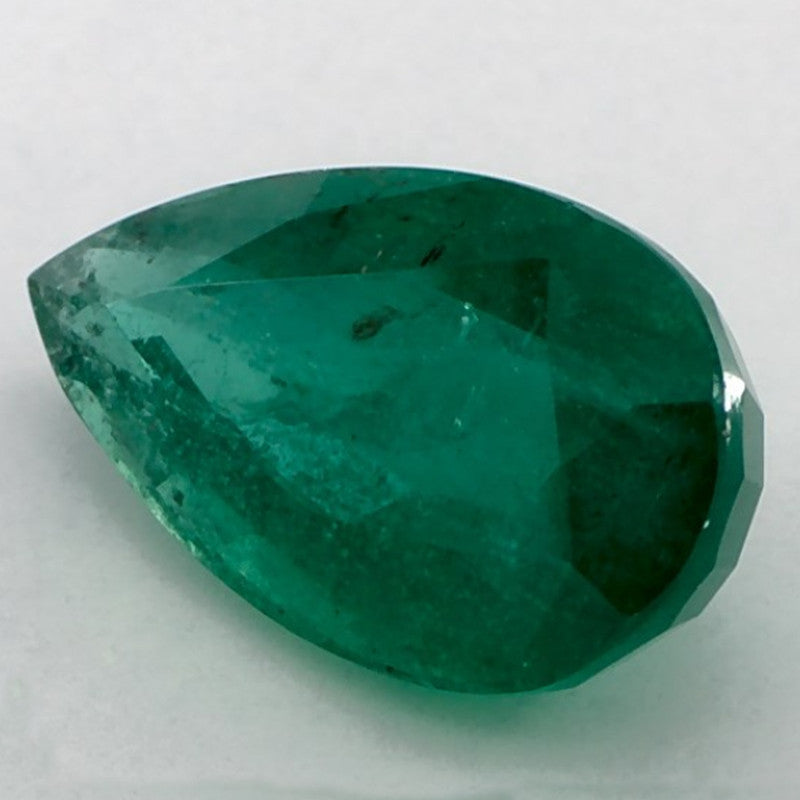 4.06 Carat Pear Natural Green Emerald
