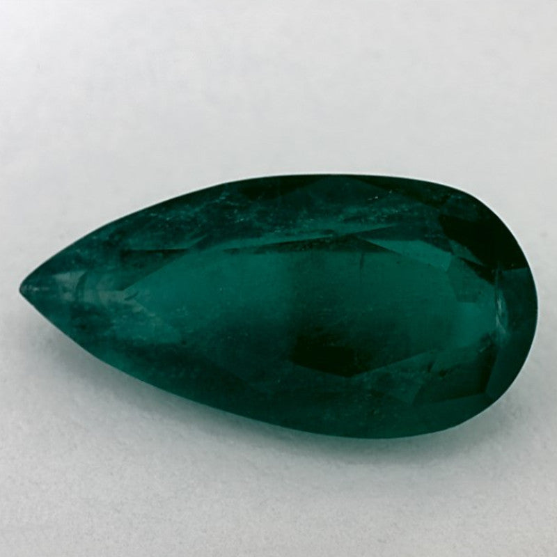 5.30 Carat Pear Natural Green Emerald