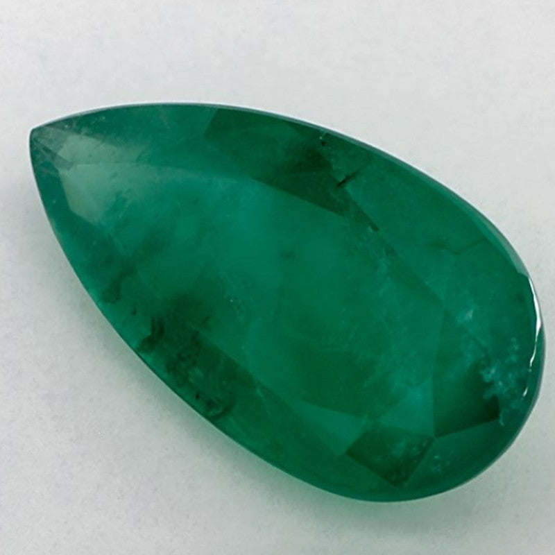 5.37 Carat Pear Natural Green Emerald