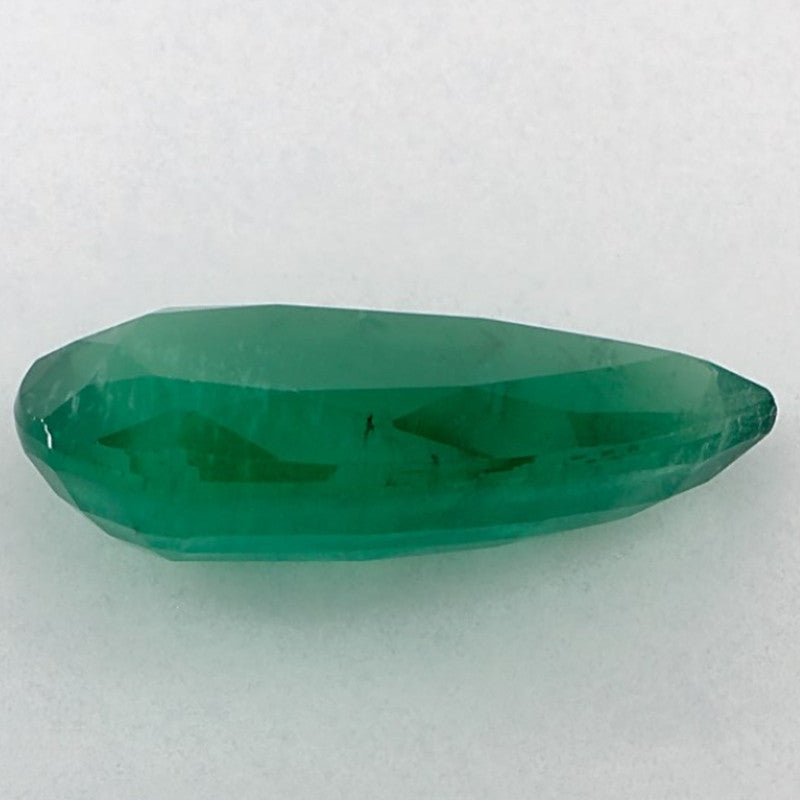 5.37 Carat Pear Natural Green Emerald