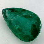 6.12 Carat Pear Natural Green Emerald