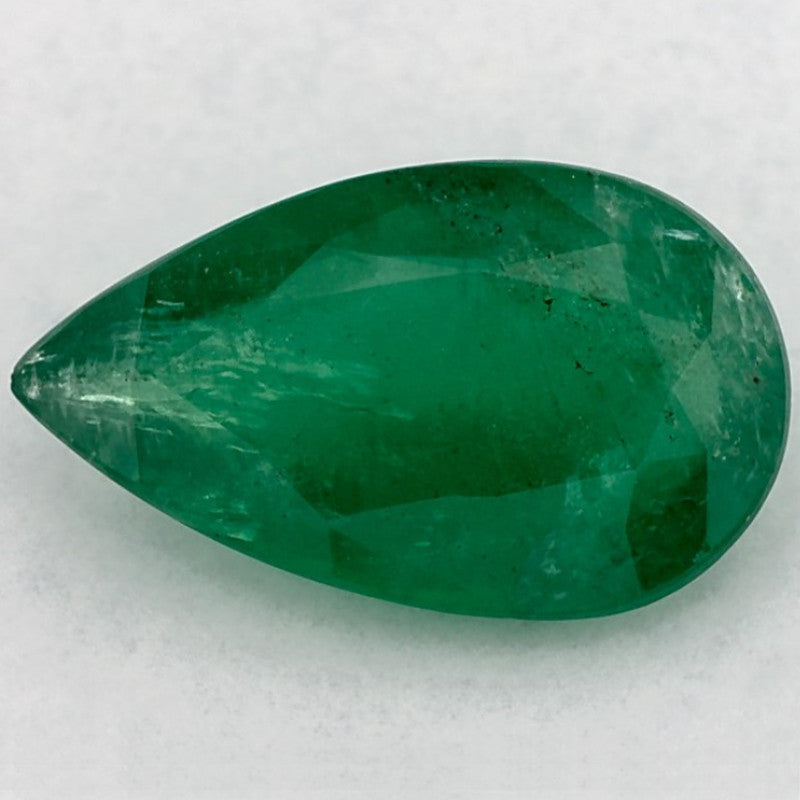 1.62 Carat Pear Natural Green Emerald