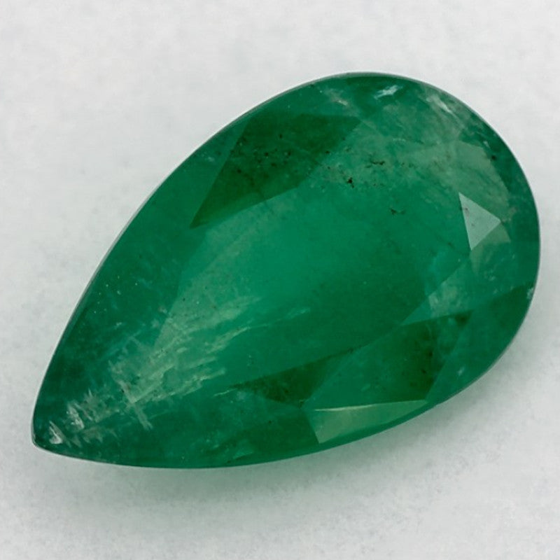 1.62 Carat Pear Natural Green Emerald