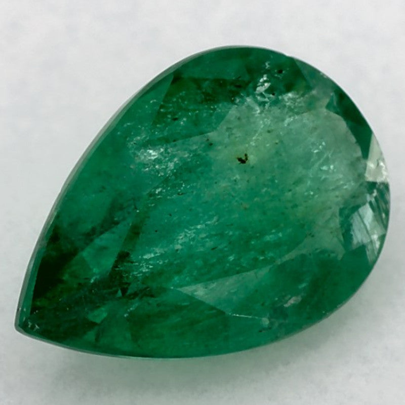 1.67 Carat Pear Natural Green Emerald