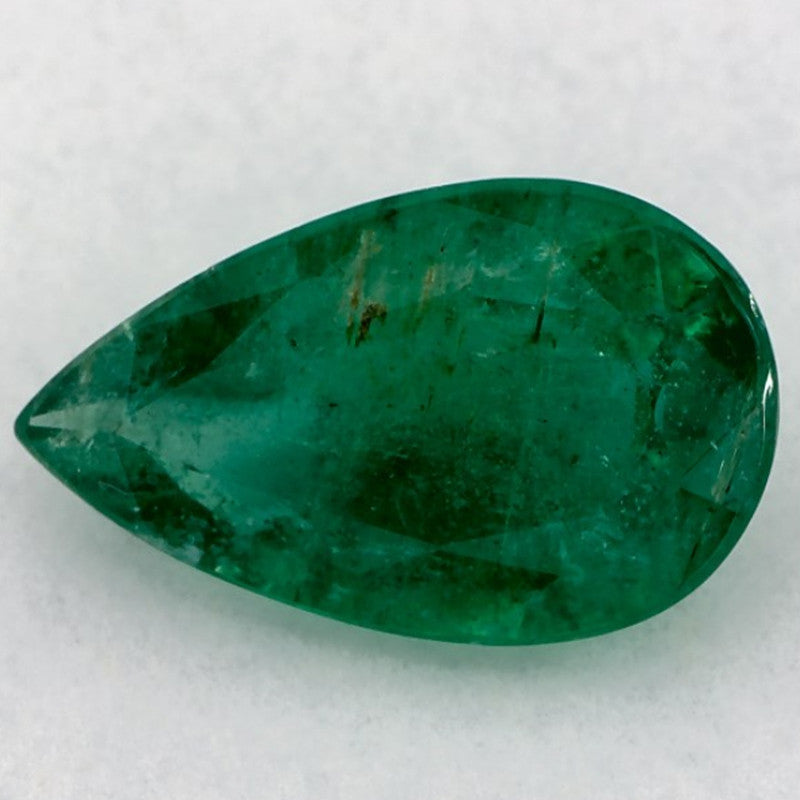 1.79 Carat Pear Natural Green Emerald