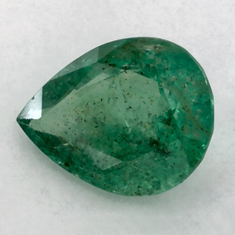 0.94 Carat Pear Natural Green Emerald