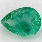 0.94 Carat Pear Natural Green Emerald