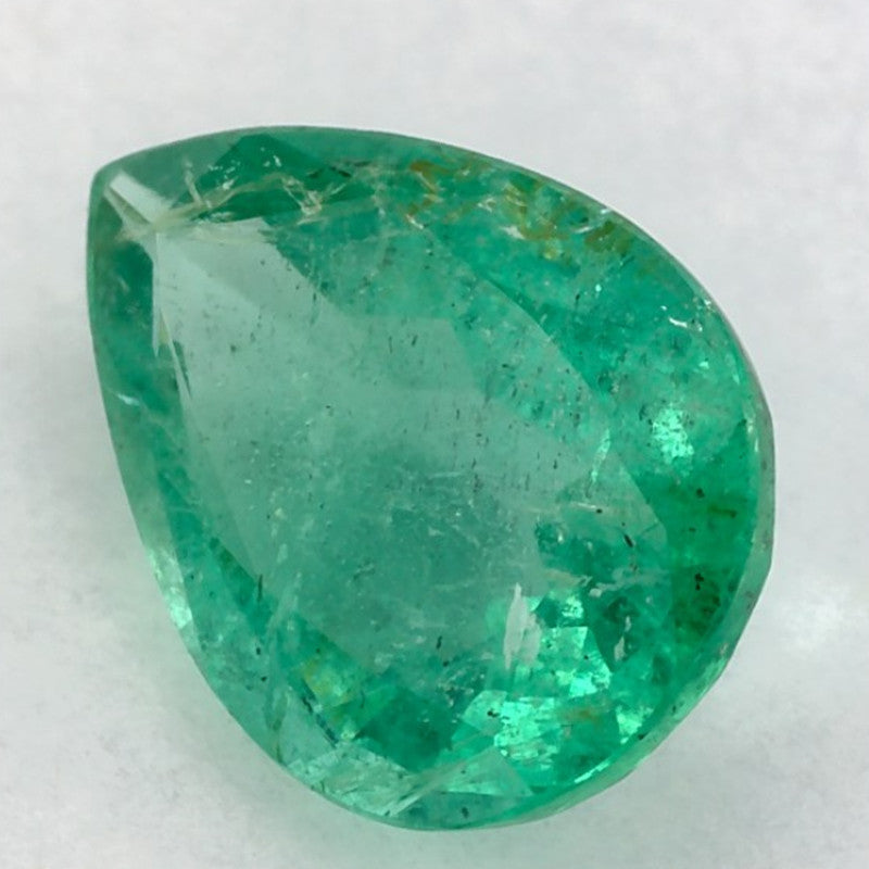 0.94 Carat Pear Natural Green Emerald