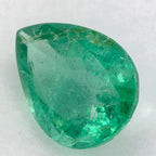0.94 Carat Pear Natural Green Emerald