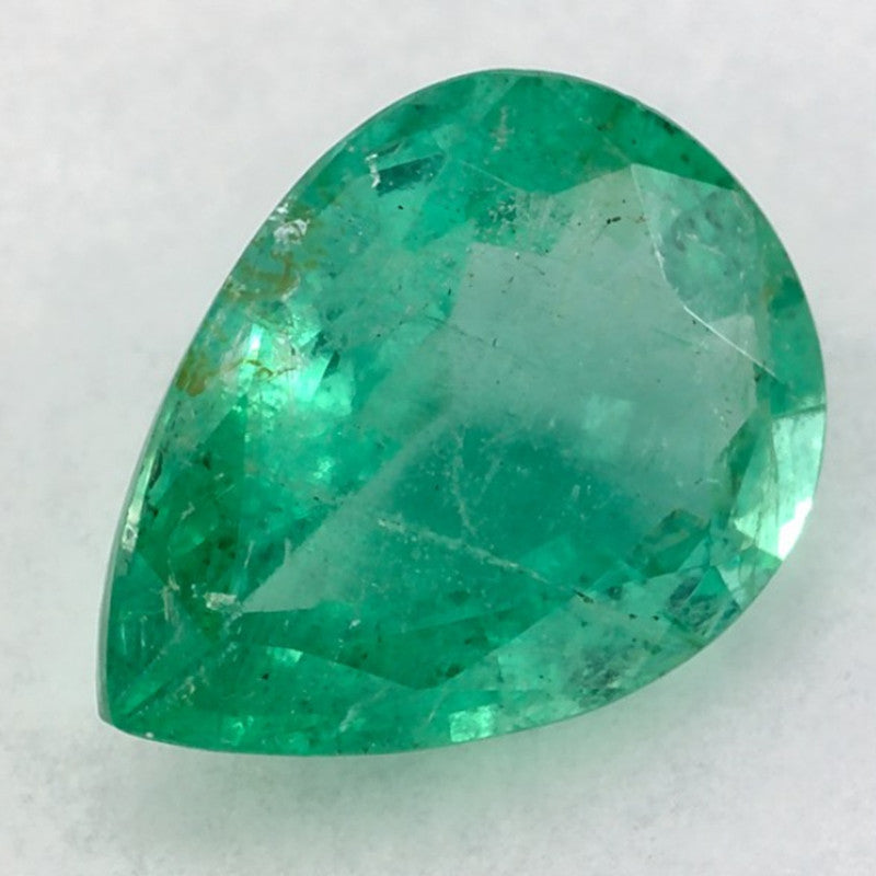 0.94 Carat Pear Natural Green Emerald