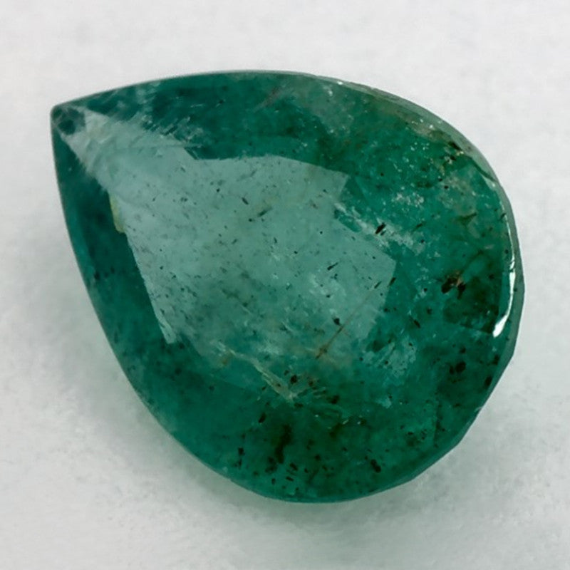 0.98 Carat Pear Natural Green Emerald
