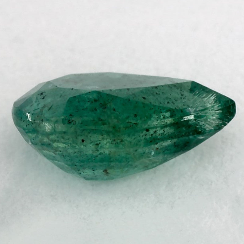 0.98 Carat Pear Natural Green Emerald