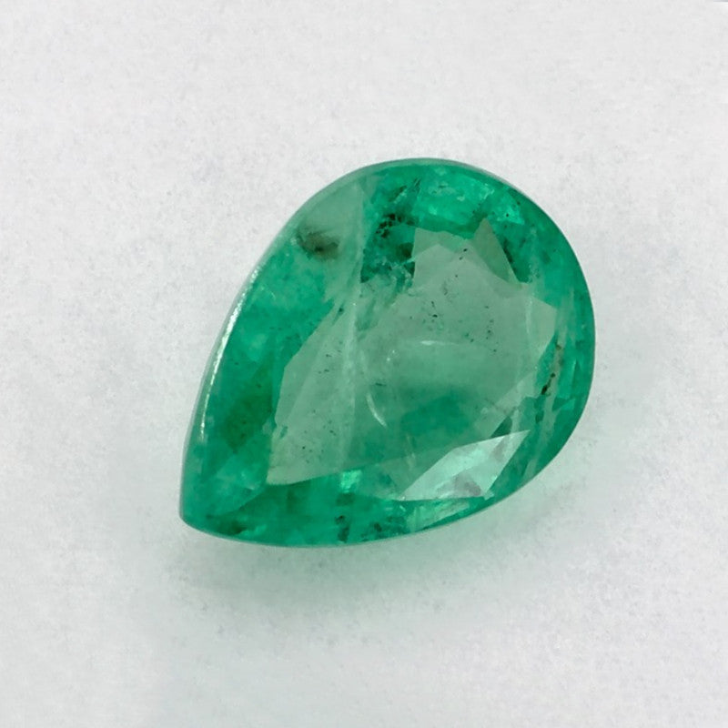 1.20 Carat Pear Natural Green Emerald