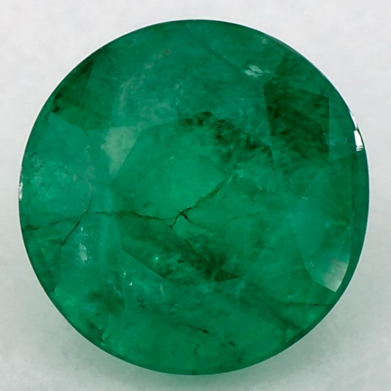 1.70 Carat Round Natural Green Emerald