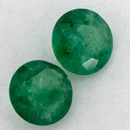1.30 Carat Round Natural Green Emerald