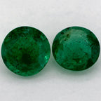 1.32 Carat Round Natural Green Emerald