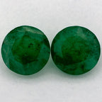 1.33 Carat Round Natural Green Emerald