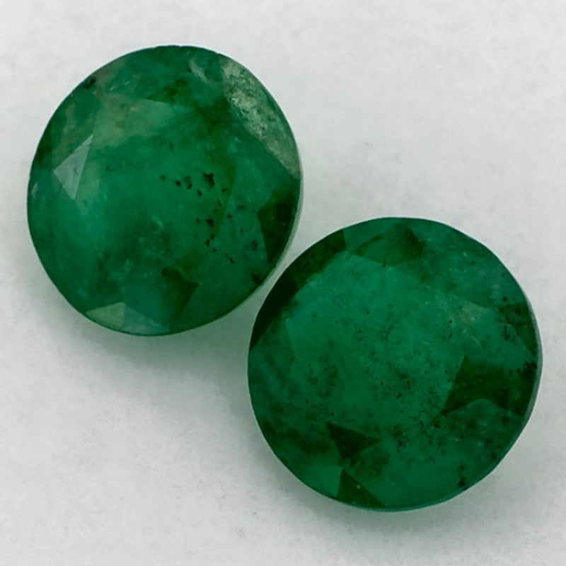 1.33 Carat Round Natural Green Emerald