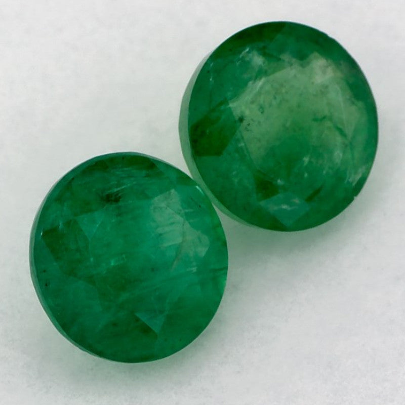 1.64 Carat Round Natural Green Emerald