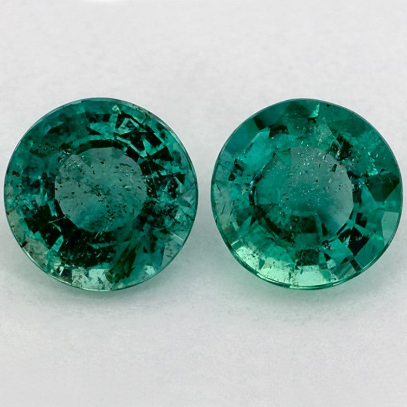 2.17 Carat Round Natural Green Emerald