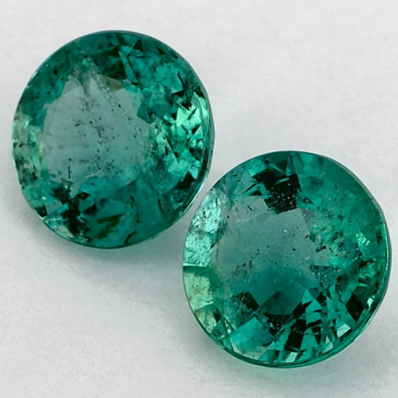 2.17 Carat Round Natural Green Emerald