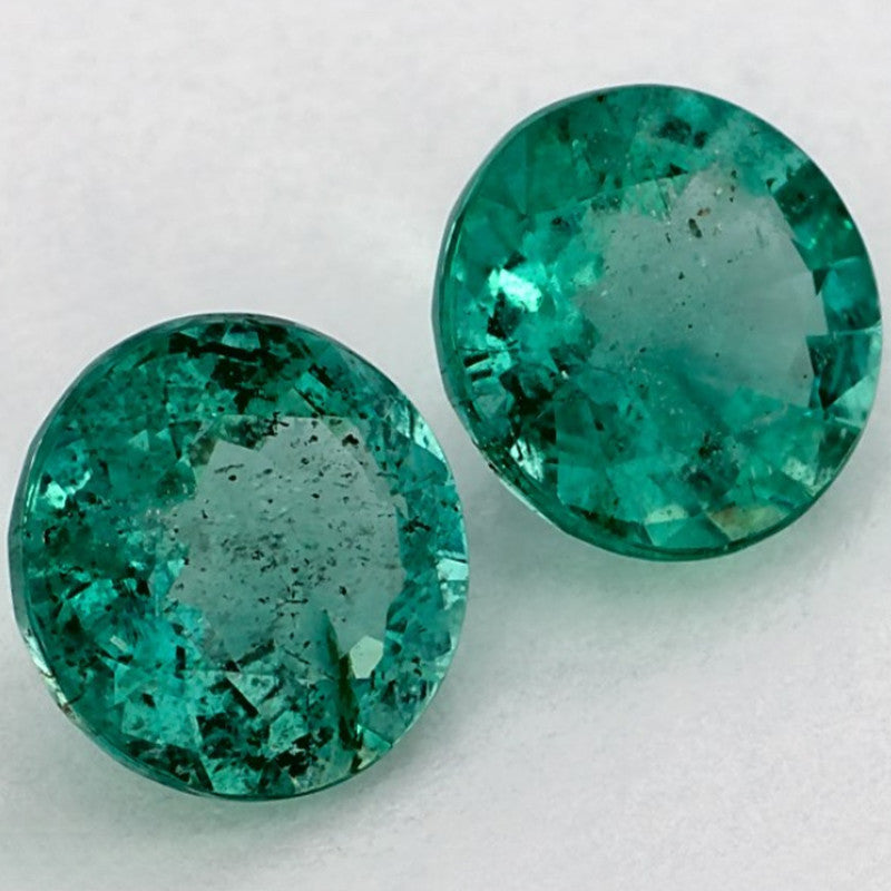 2.17 Carat Round Natural Green Emerald