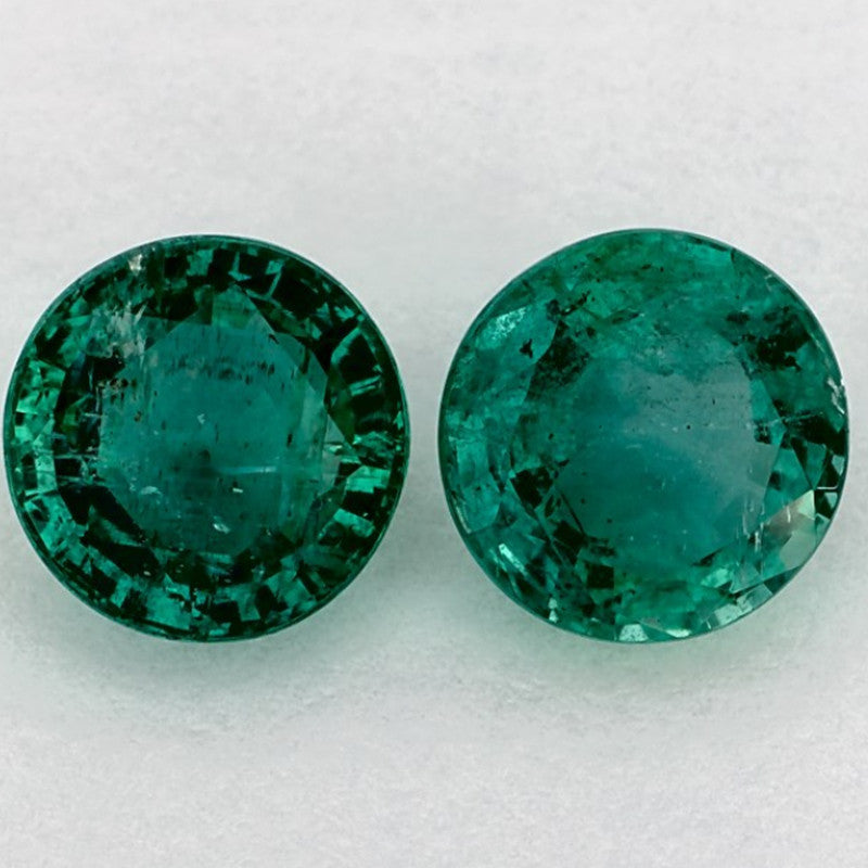 2.55 Carat Round Natural Green Emerald