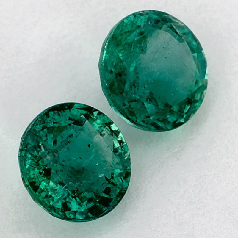 2.55 Carat Round Natural Green Emerald