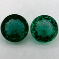 2.89 Total Carat Weight Round Natural Green Emerald