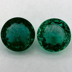 2.89 Total Carat Weight Round Natural Green Emerald