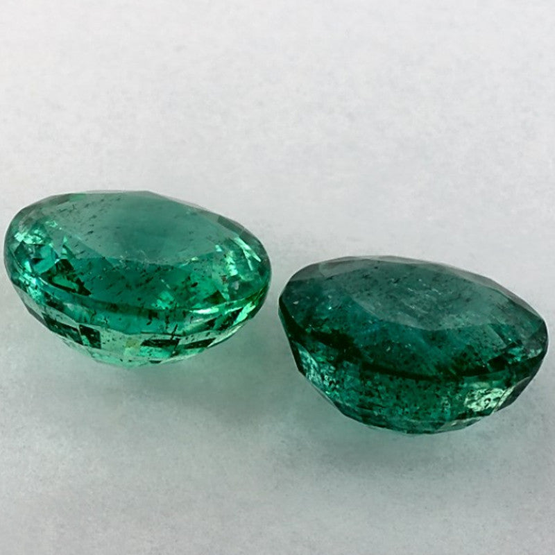 2.89 Total Carat Weight Round Natural Green Emerald