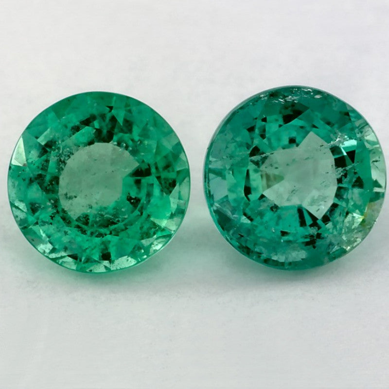 2.94 Carat Round Natural Green Emerald