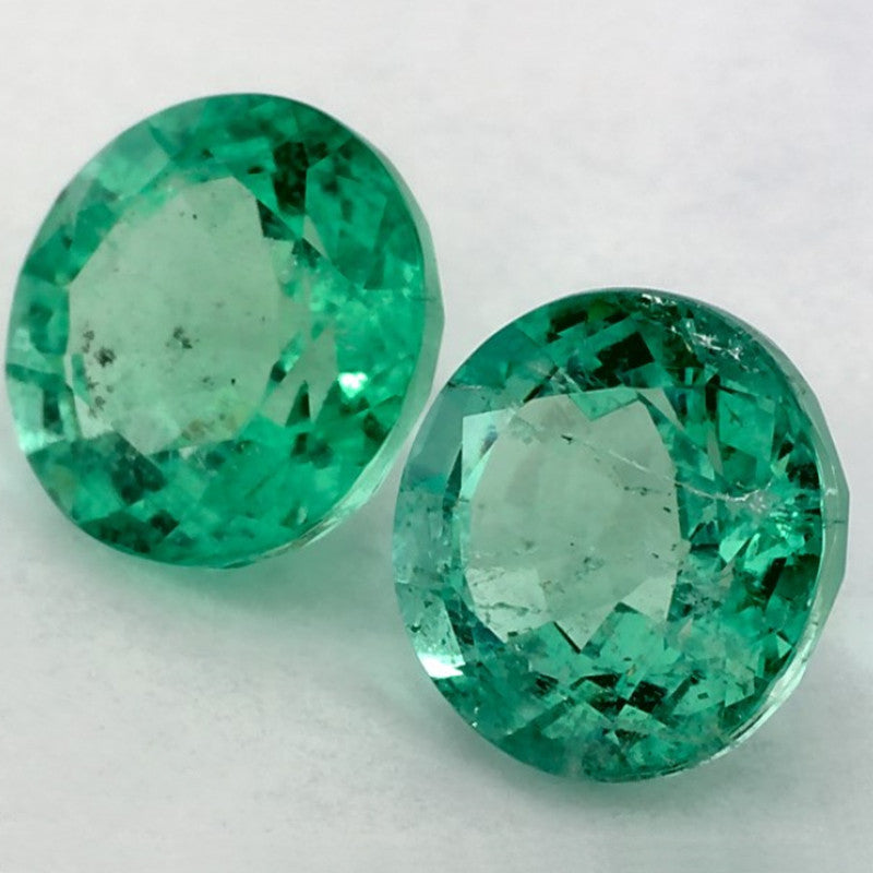 2.94 Carat Round Natural Green Emerald