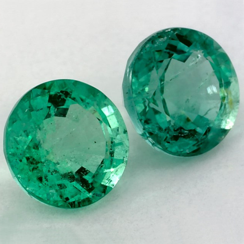 2.94 Carat Round Natural Green Emerald