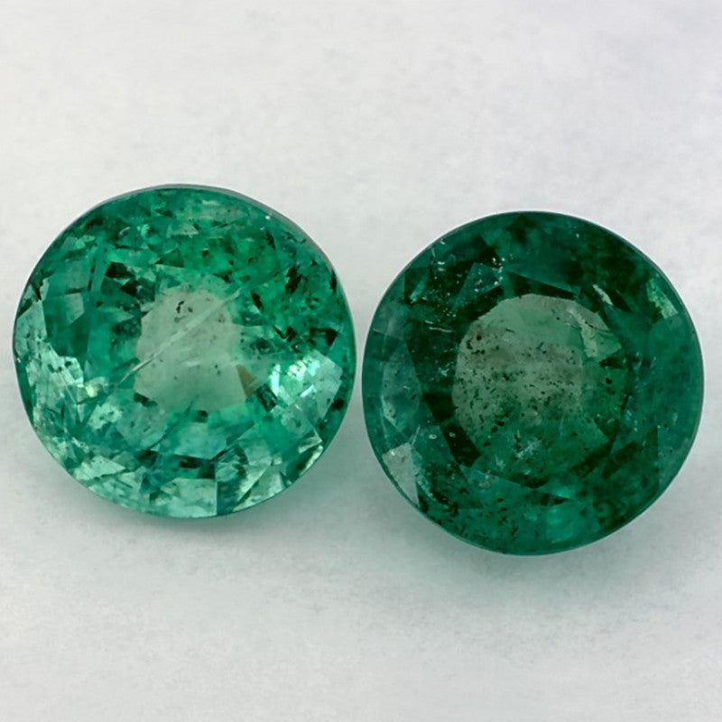 3.47 Carat Round Natural Green Emerald