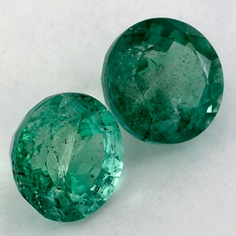 3.47 Carat Round Natural Green Emerald