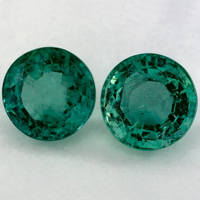 4.29 Carat Round Natural Green Emerald